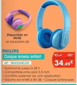 Pro&Cie PHILIPS Casque arceau enfant offre