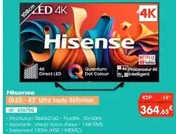 Pro&Cie HISENSE QLED - 43" Ultra haute définition offre