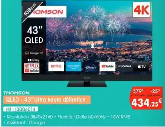 Pro&Cie THOMSON QLED - 43" Ultra haute définition offre