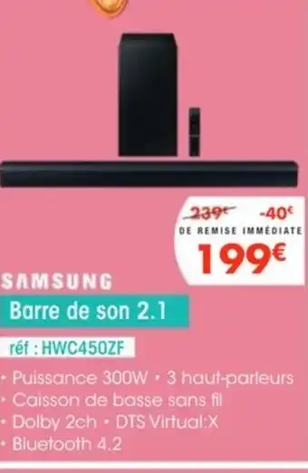 Pro&Cie SAMSUNG Barre de son 2.1 offre