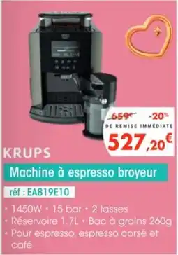 Pro&Cie KRUPS Machine à espresso broyeur offre