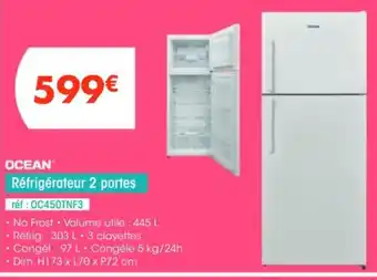 Pro&Cie OCEAN Réfrigérateur 2 portes offre