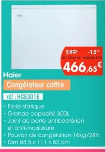 Pro&Cie HAIER Congélateur coffre offre