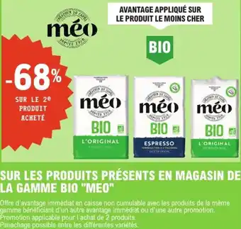 E.Leclerc Express Sur les produits présents en magasin de la gamme bio meo offre