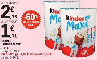 E.Leclerc Express Barres kinder maxi offre