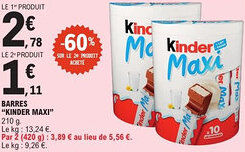 E.Leclerc Express Barres kinder maxi offre