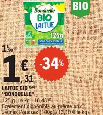 E.Leclerc Express Laitue bio bonduelle offre