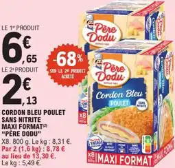 E.Leclerc Express Cordon bleu poulet sans nitrite maxi format père dodu offre