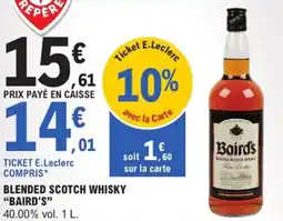 E.Leclerc Express Blended scotch whisky baird's offre