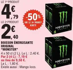 E.Leclerc Express Boisson énergisante original monster offre