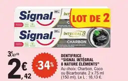 E.Leclerc Express Dentifrice signal intégral 8 nature éléments offre