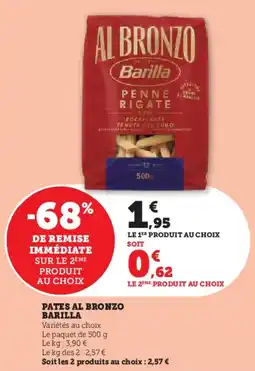 Hyper U Pates al bronzo barilla offre