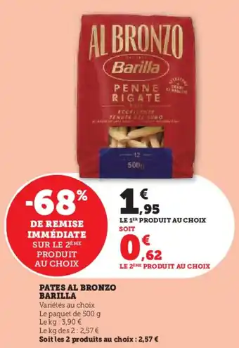 Hyper U Pates al bronzo barilla offre