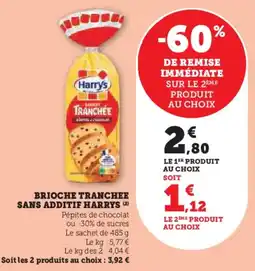 Hyper U Brioche tranchee sans additif harrys offre