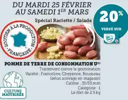 Hyper U Pomme de terre de consommation u offre