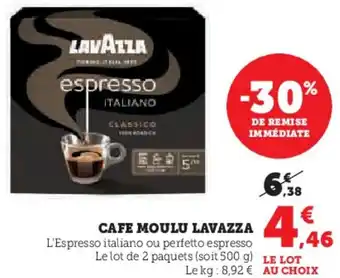 Hyper U Cafe moulu lavazza offre