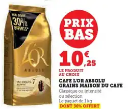 Hyper U Ccafe l'or absolu grains maison du cafe offre