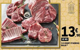 E.Leclerc HALAL 1/4 avant d’agneau offre