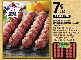 E.Leclerc "SOCOPA" Boulettes kefta saveur orientale halal offre