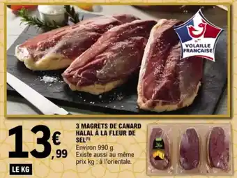 E.Leclerc 3 magrets de canard halal à la fleur de sel offre