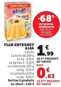 Hyper U Flan entremet alsa offre