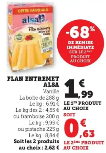 Hyper U Flan entremet alsa offre