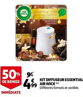 Auchan Air wick kit diffuseur essential offre
