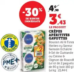 Hyper U Crêpes apéritives gavottes offre