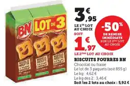 Hyper U Biscuits fourres bn offre