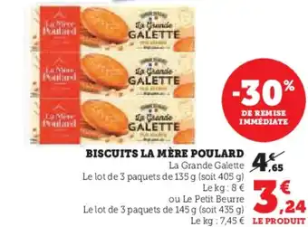 Hyper U Biscuits la mère poulard offre