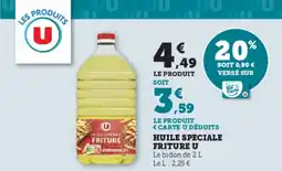 Hyper U Huile speciale friture u offre