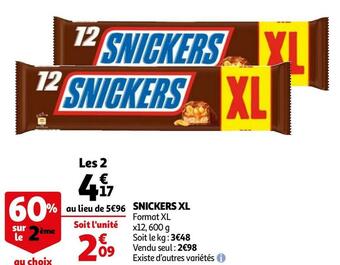 Auchan Snickers snickers xl offre