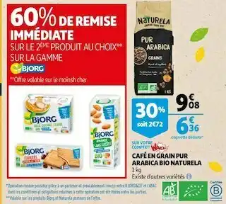 Auchan Bjorg bon plan sur les produits de la marque bjorg offre