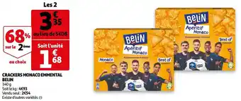 Auchan Belin crackers monaco emmental offre