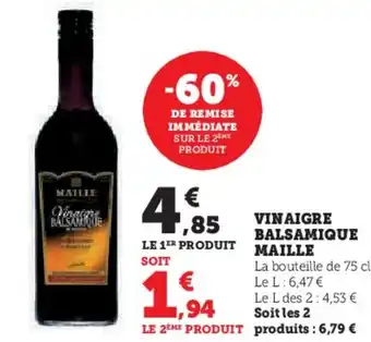 Hyper U Vinaigre balsamique maille offre