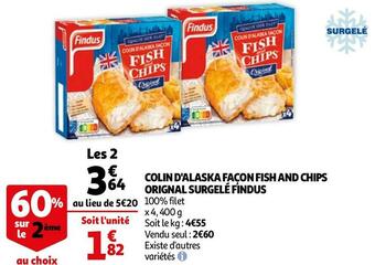 Findus colin d'alaska façon fish and chips orignal surgelé
