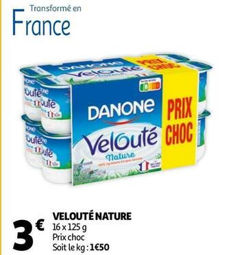 Auchan Danone velouté nature offre