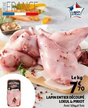 Auchan Loeul & piriot lapin entier découpé offre