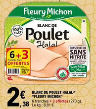 E.Leclerc "FLEURY MICHON" Blanc de poulet halal offre