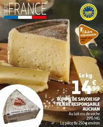Auchan Auchan tomme de savoie igp filière responsable offre