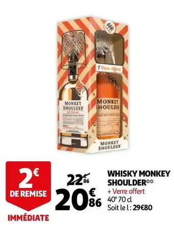 Auchan Monkey shoulder whisky offre