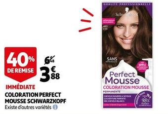 Auchan Schwarzkopf coloration perfect mousse offre