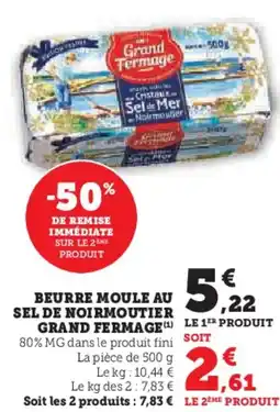 Hyper U Beurre moule au sel de noirmoutier grand fermage offre