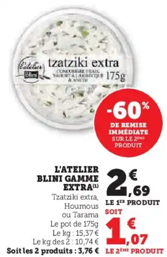 Hyper U L'atelier blini gamme extra offre