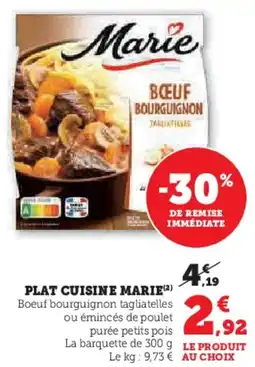 Hyper U Plat cuisine marie offre