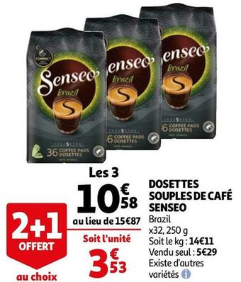 Senseo dosettes souples de café
