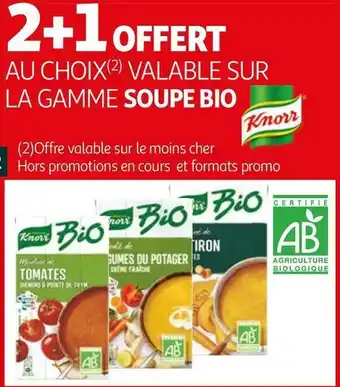 Knorr bon plan sur la gamme des soupes bio de la marque knorr