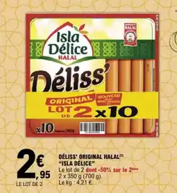 E.Leclerc “ISLA DÉLICE” Déliss' original halal offre