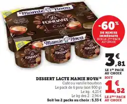 Hyper U Dessert lacte mamie nova offre