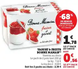 Hyper U Yaourt & fruits bonne maman offre